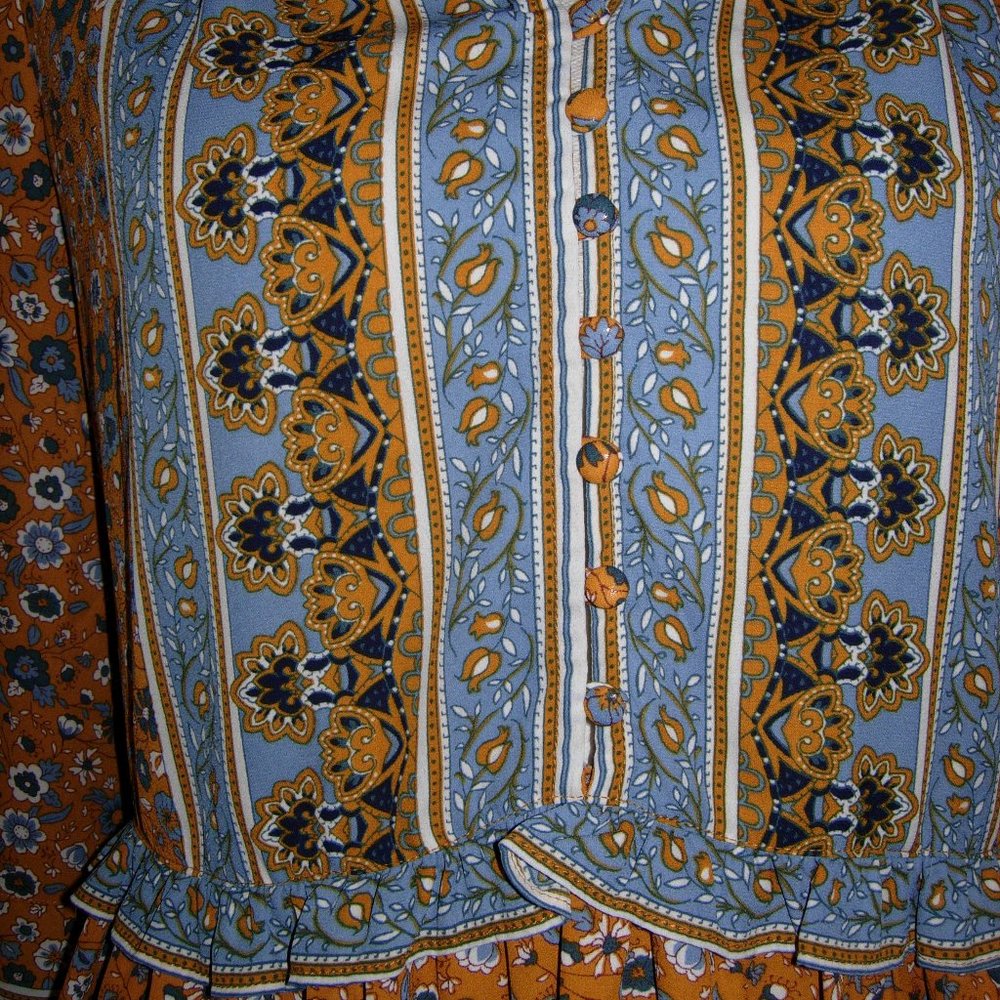 Current Air Button Detail Balloon Sleeve Top XS - Picture 2 of 7